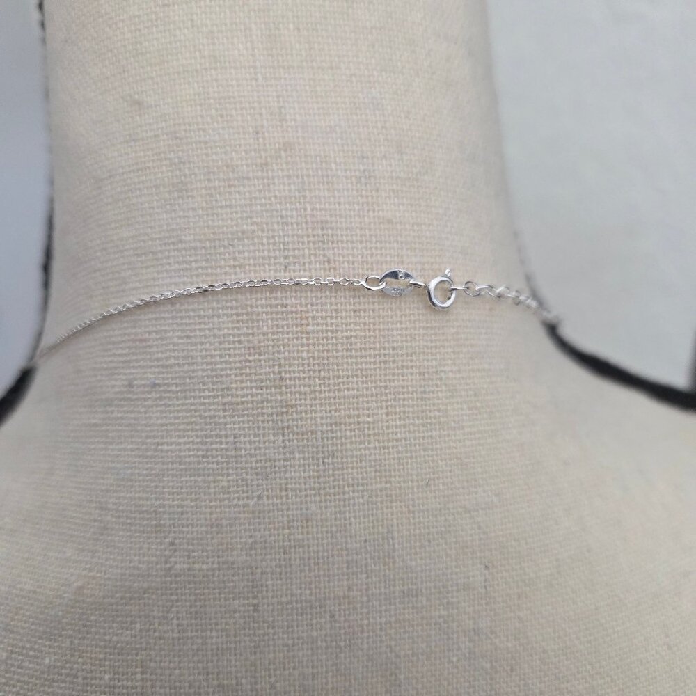 Pendant Necklace Colored Glass Silver Made in San Diego California Stone Womens - Picture 7 of 7